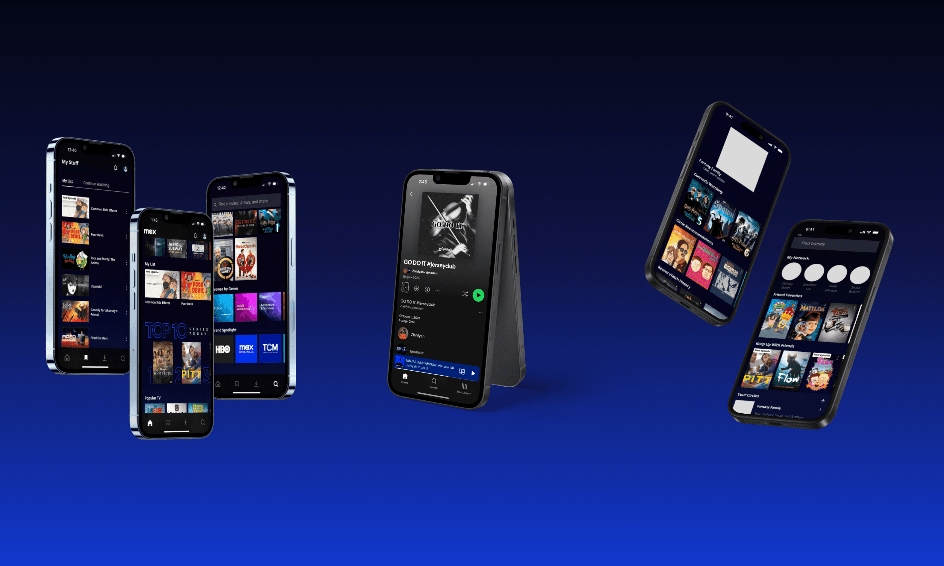 Phone showing Bloomy UI