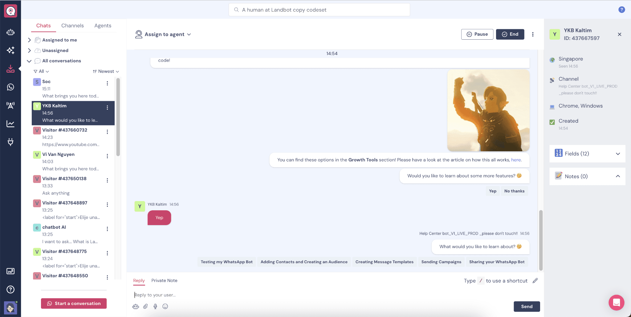 Landbot Live Chat