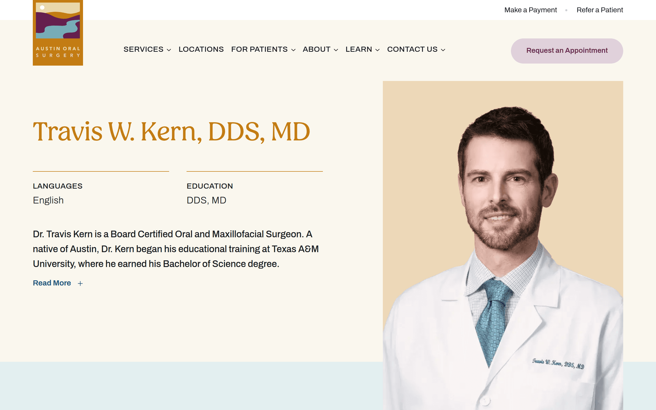 Travis W Kern, DDS, MD Screenshot