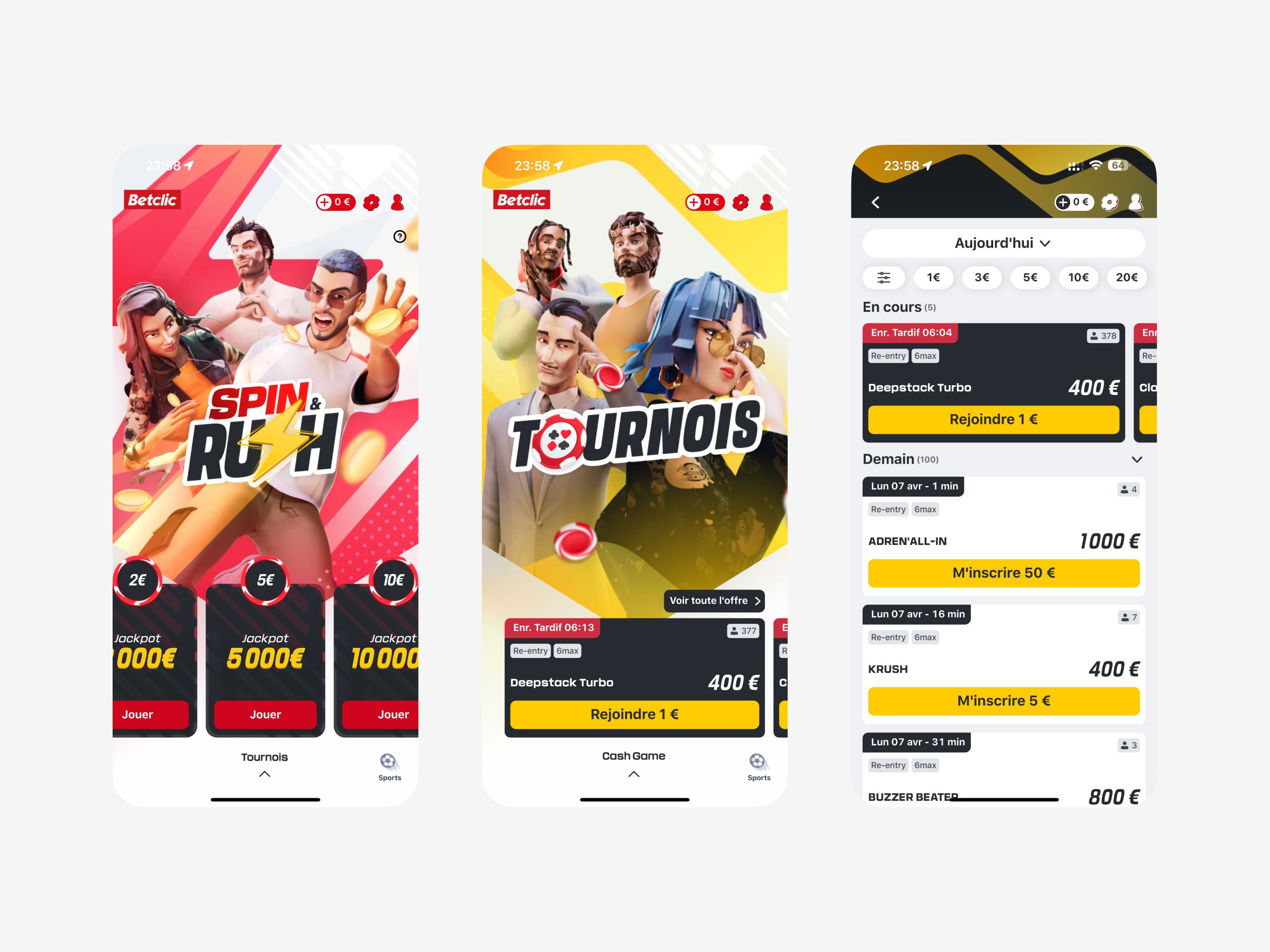 Visuals of the new Poker app