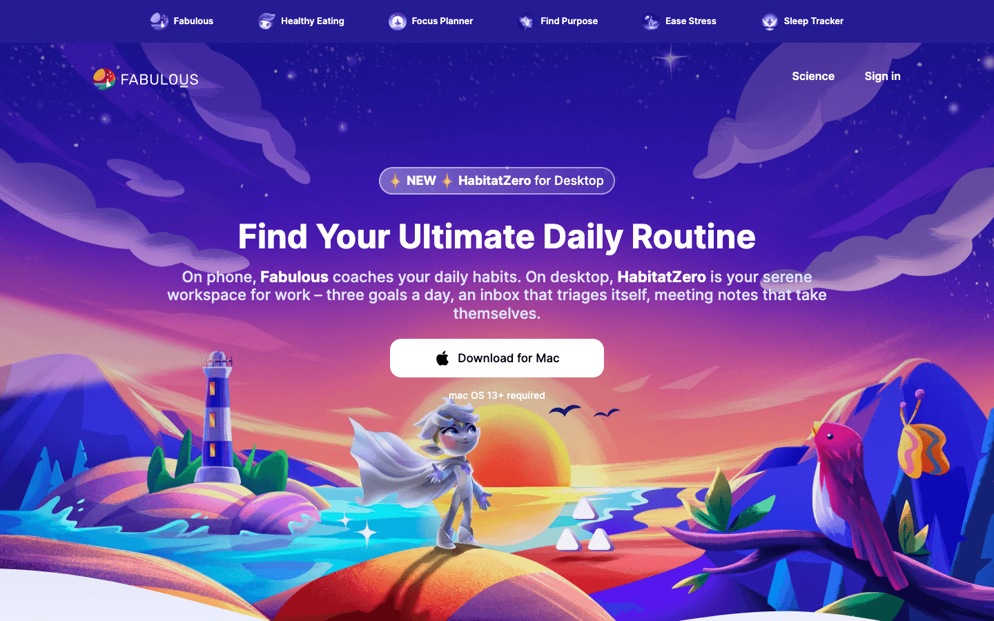 Fabulous daily habit routine app