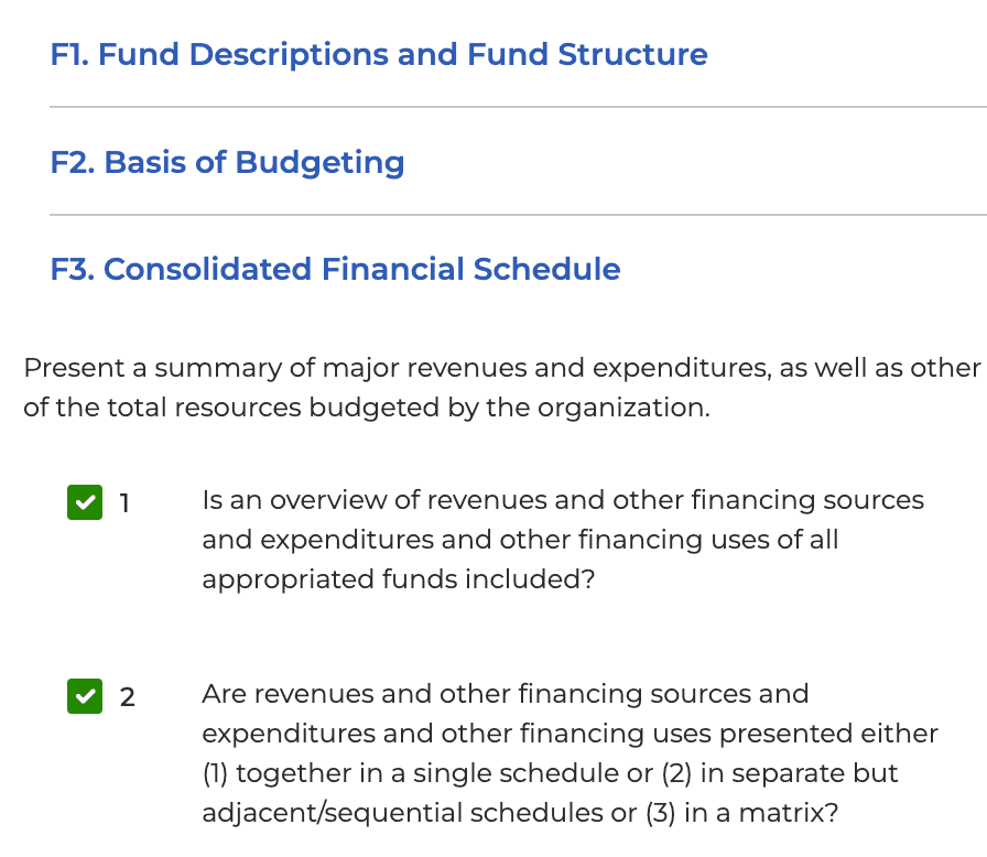 Interface Controls for GFOA Checklist 