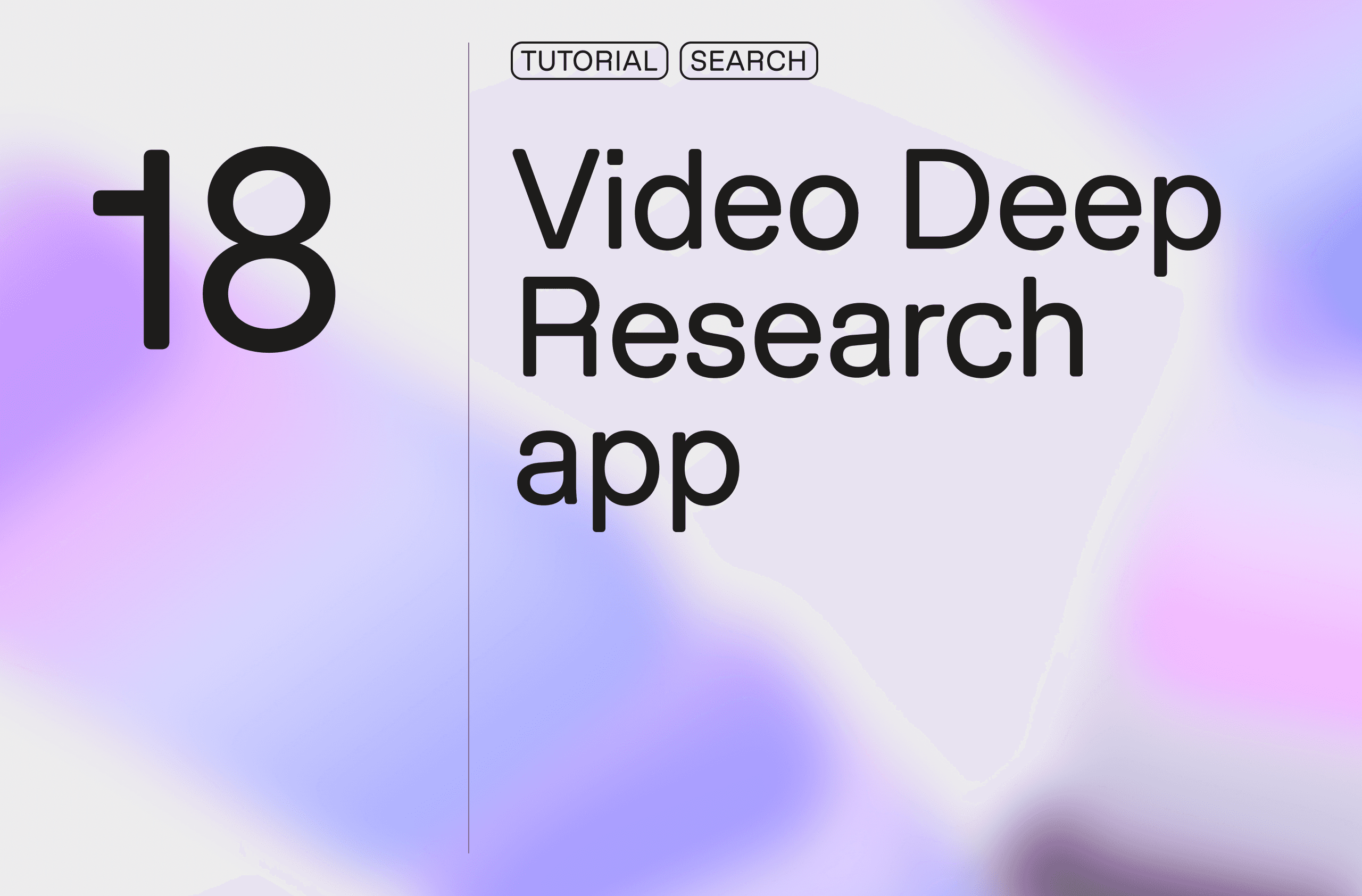 Video Deep Research app