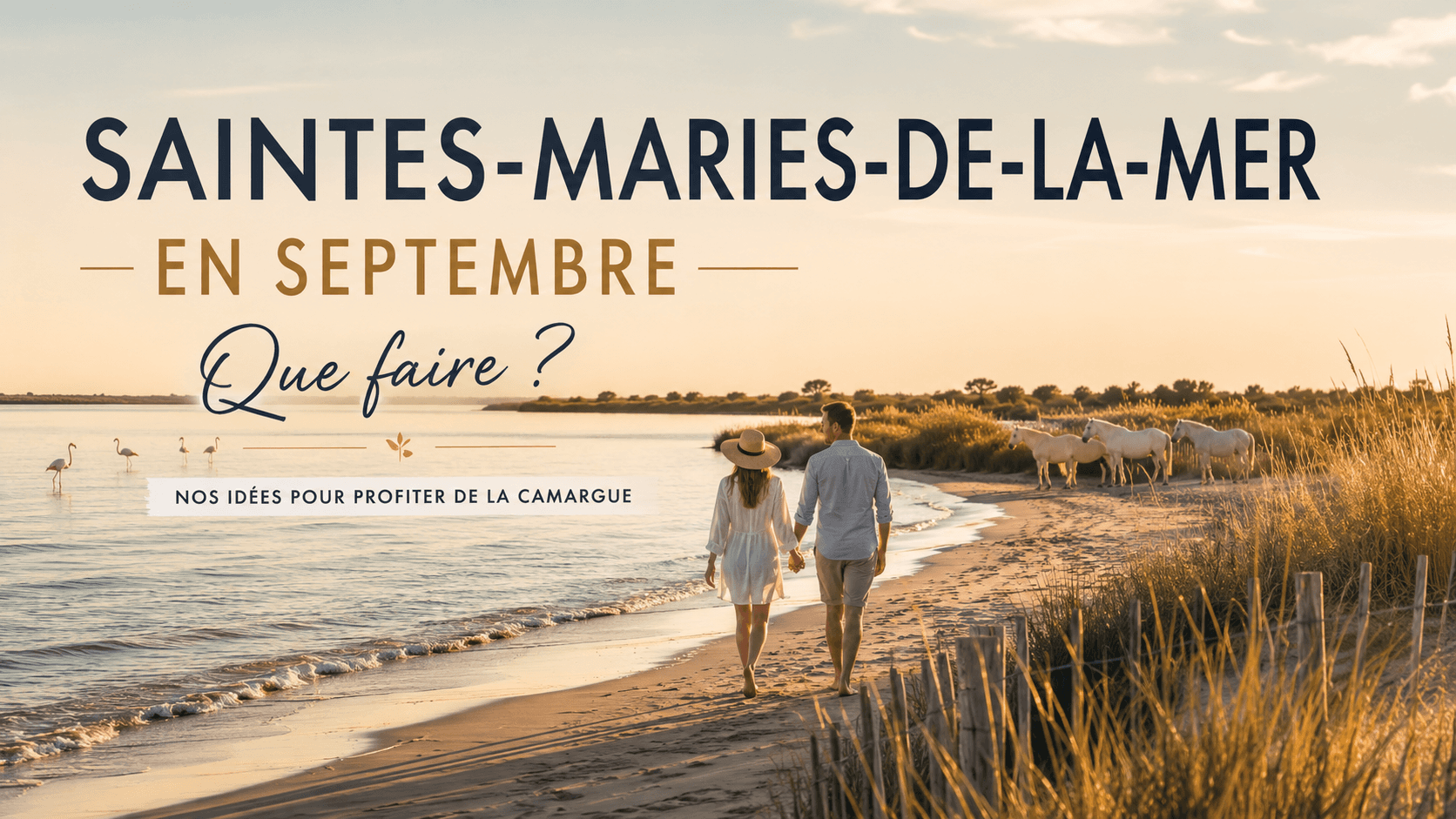 Plage des Saintes-Maries-de-la-Mer en septembre en Camargue