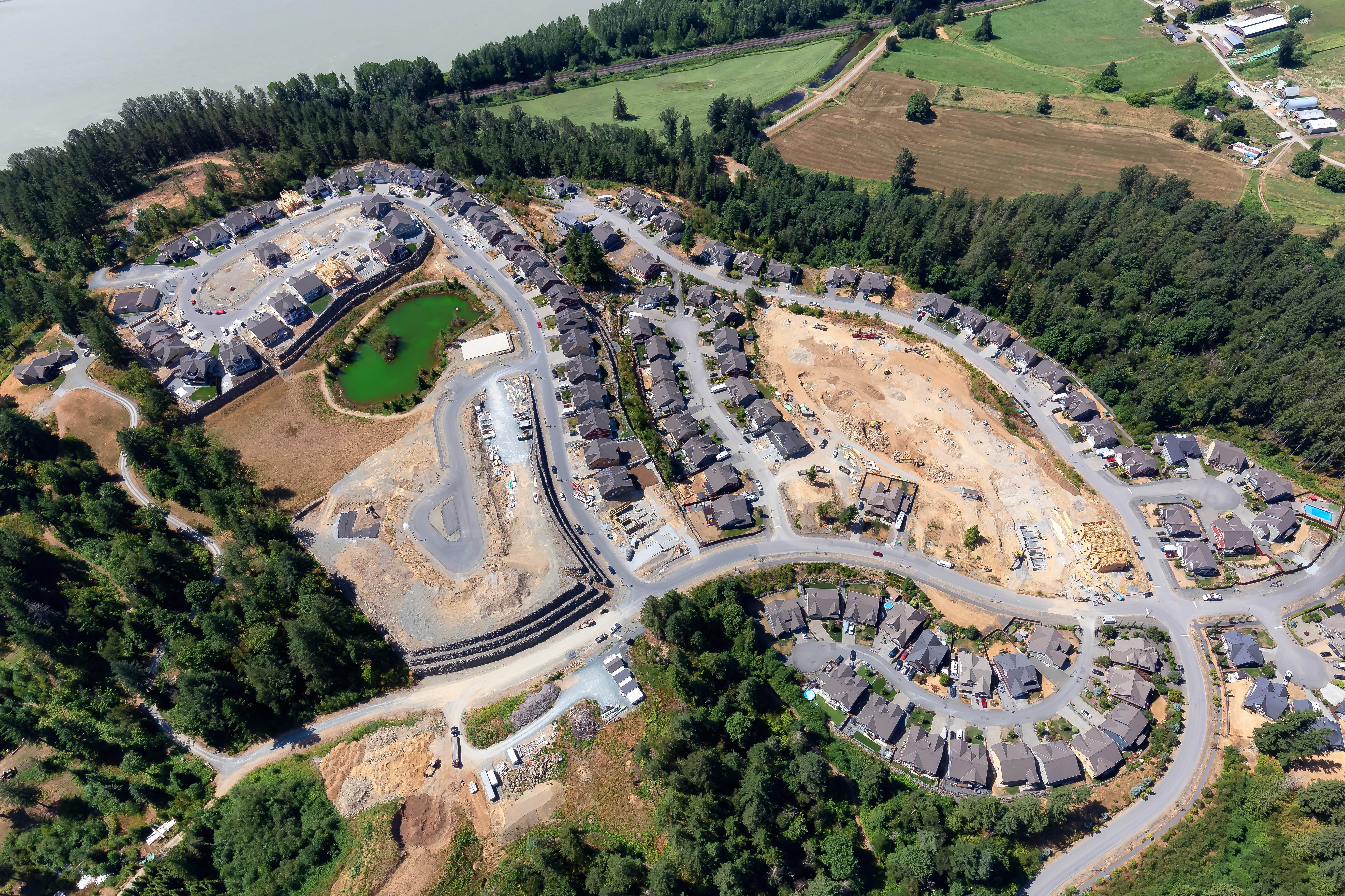 Aerial of worksite