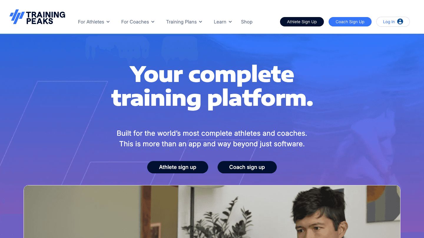 TrainingPeaks training platform website