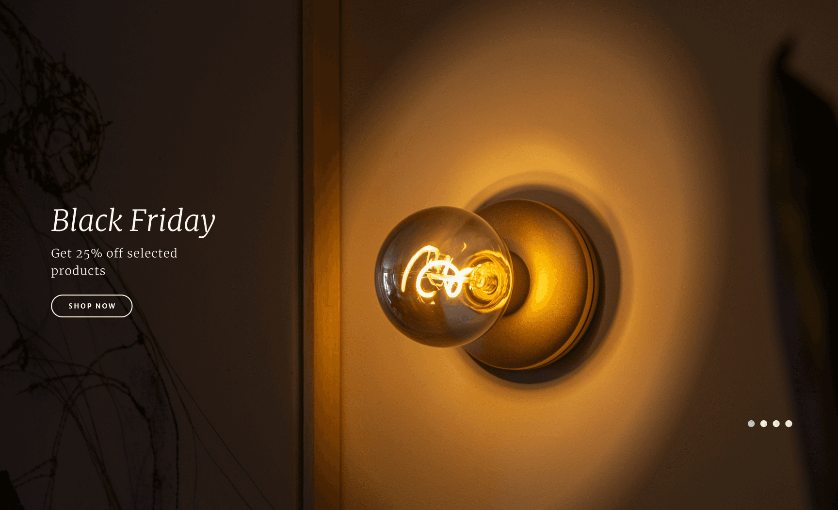 Black Friday promotion for the Hero section