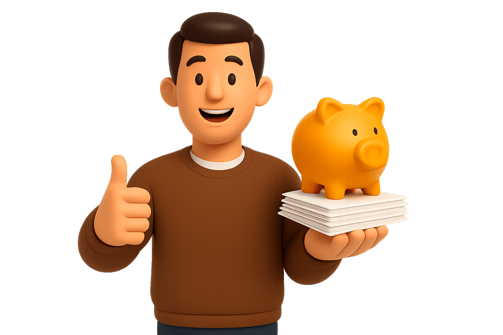 Postavička se zlatým prasátkem v ruse, která znázorňuje konsolidaci úvěrů