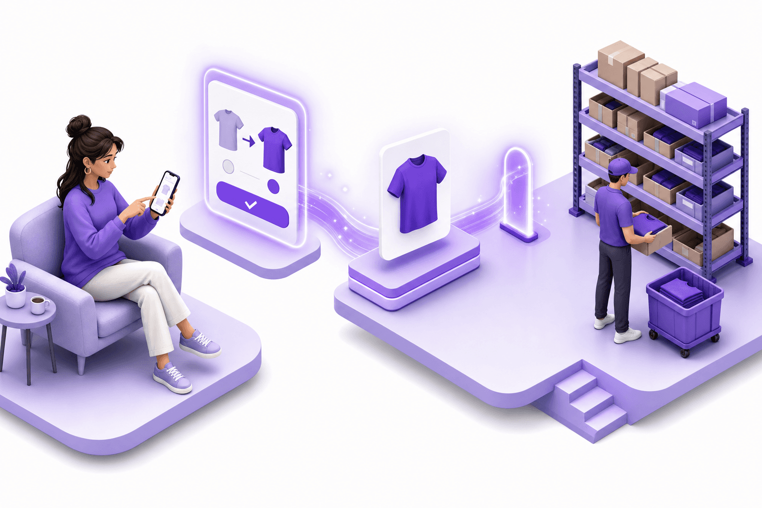 Customer self-serve variant swap protecting the warehouse from picking the wrong item