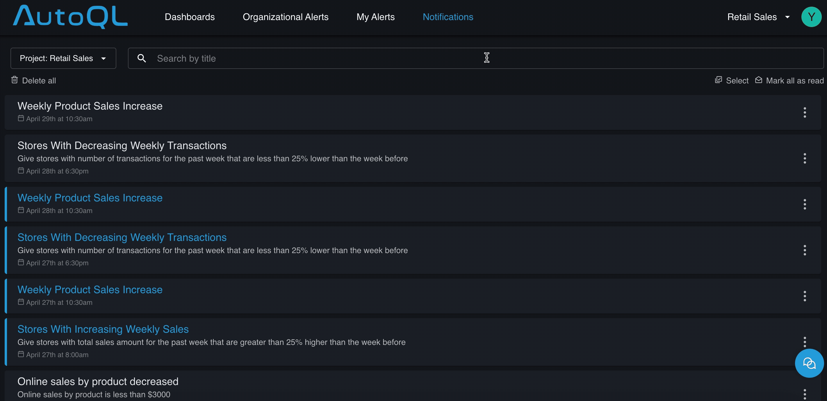 Automated reporting example