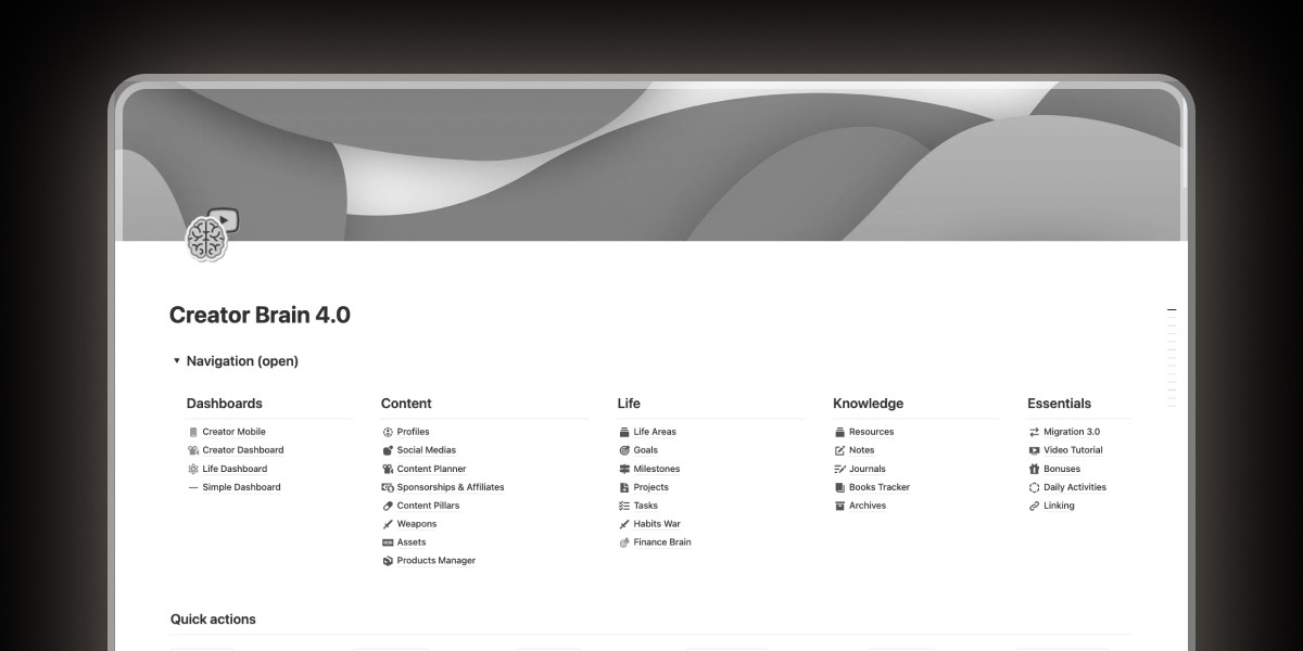 The Best Notion Content Planning System - Notion Creator Brain 