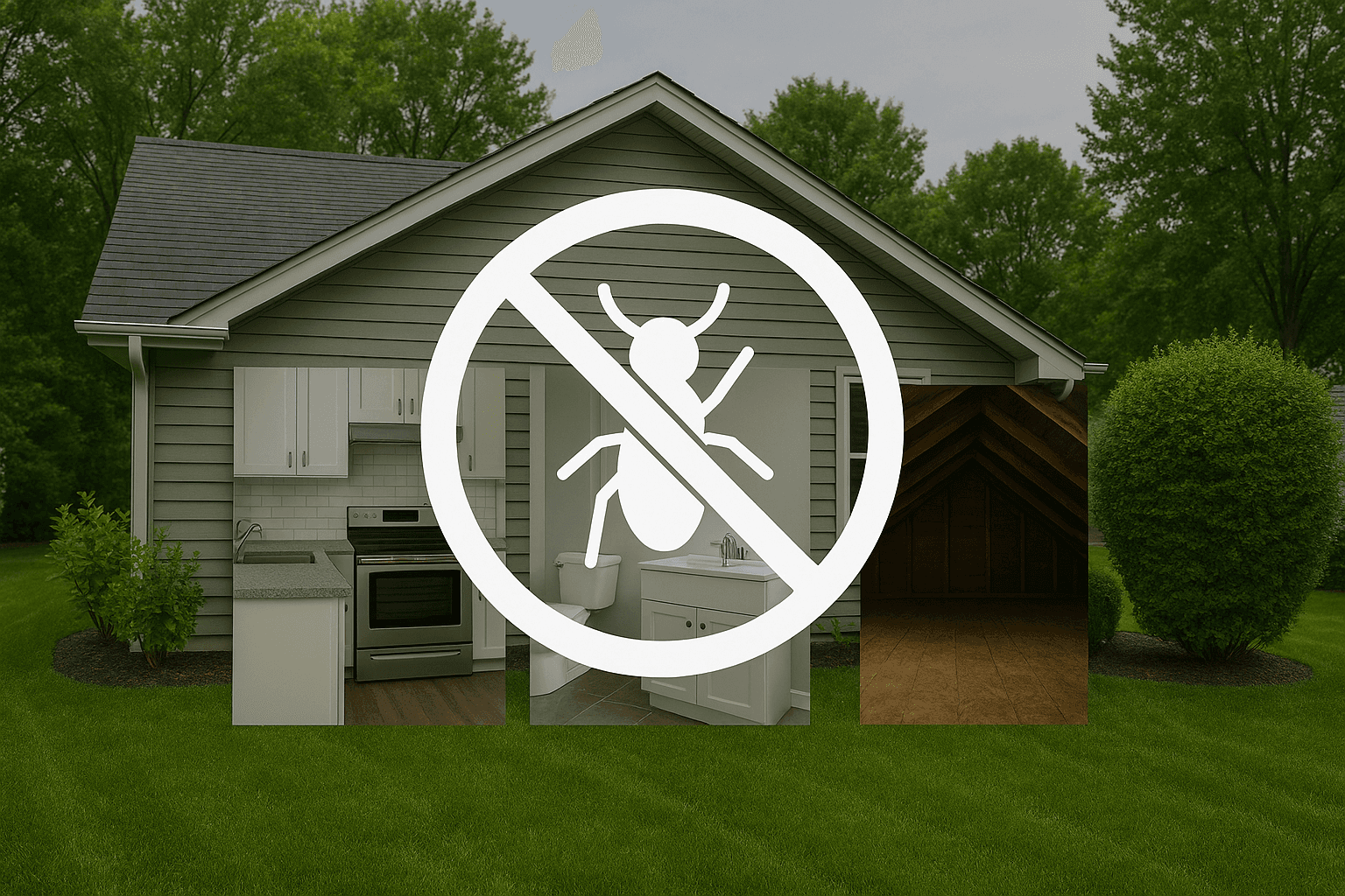 Lime green home with a clean, cobweb free exterior