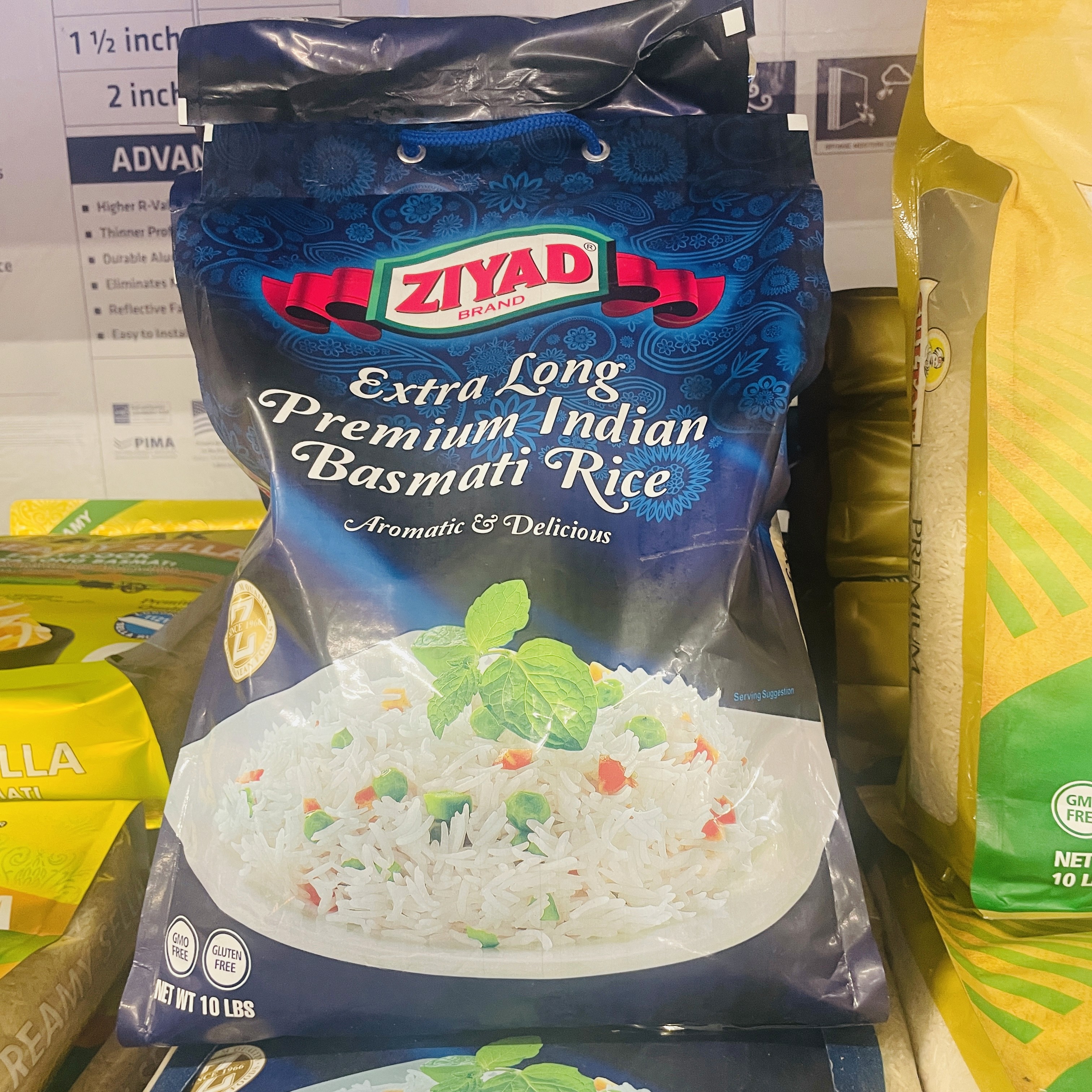 Ziyad extra long premium Indian basmati rice, aromatic and delicious, available at International Food Market Orlando.