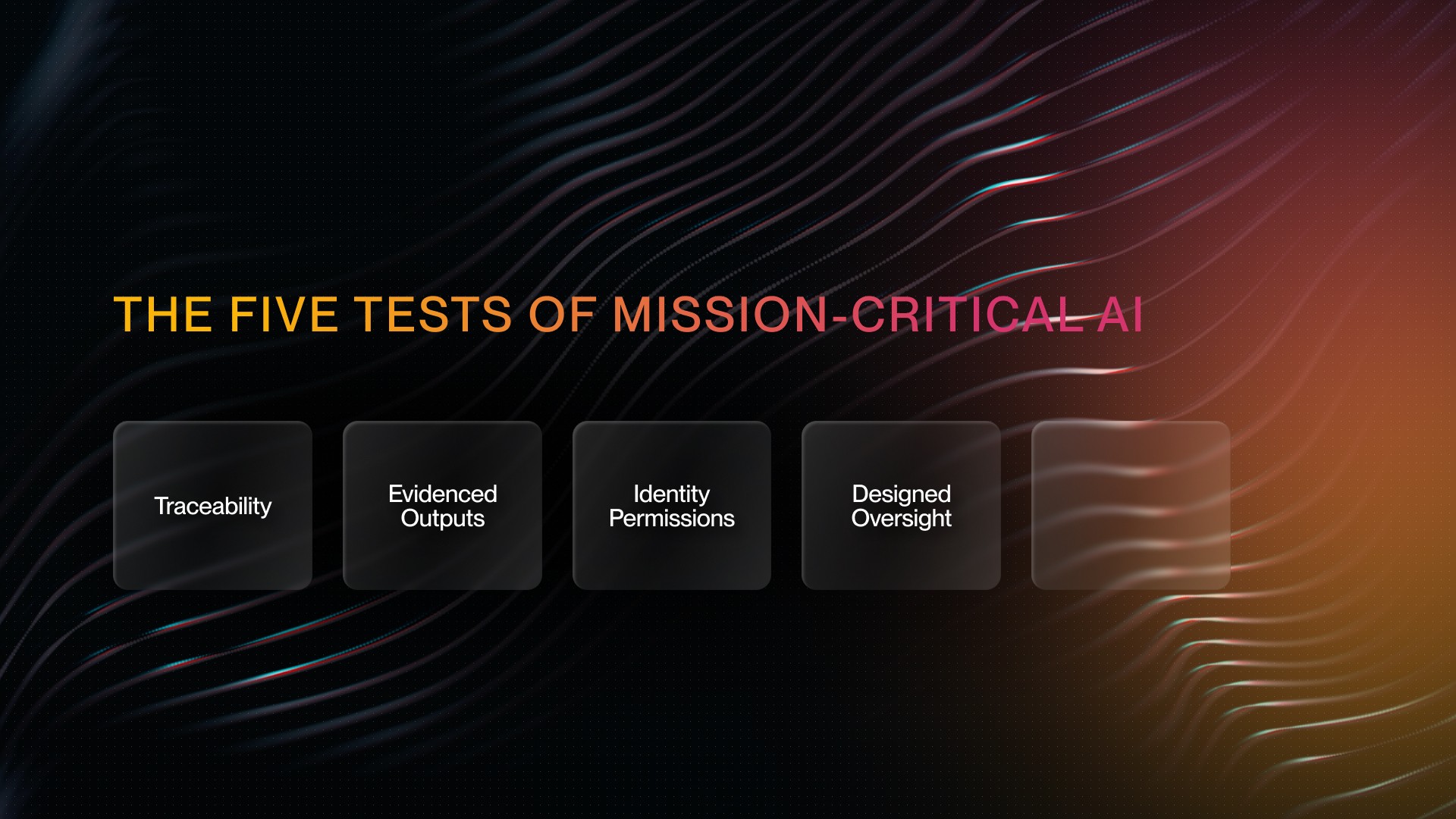 Test 4: Designed oversight