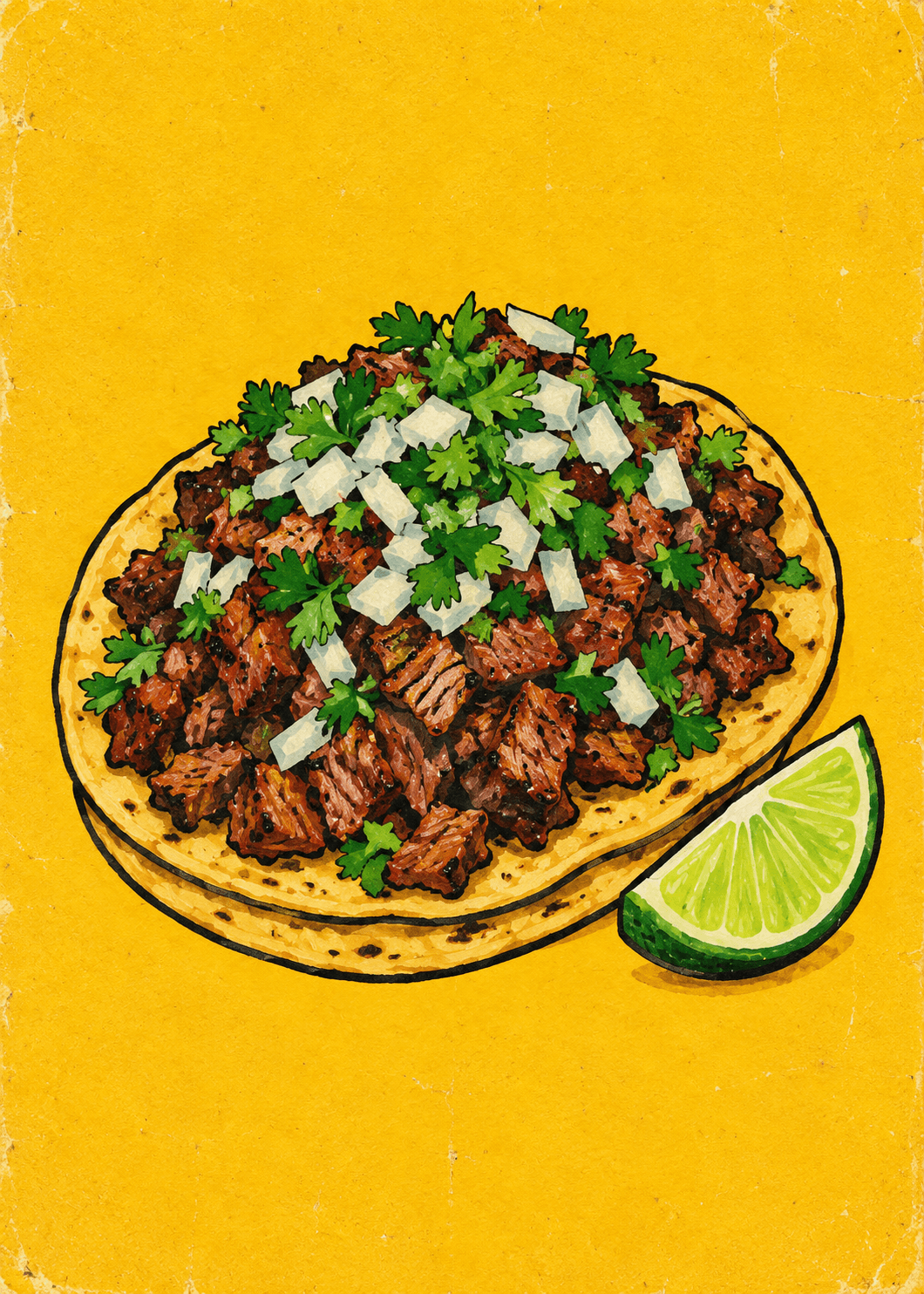 Tacos loaded with meat