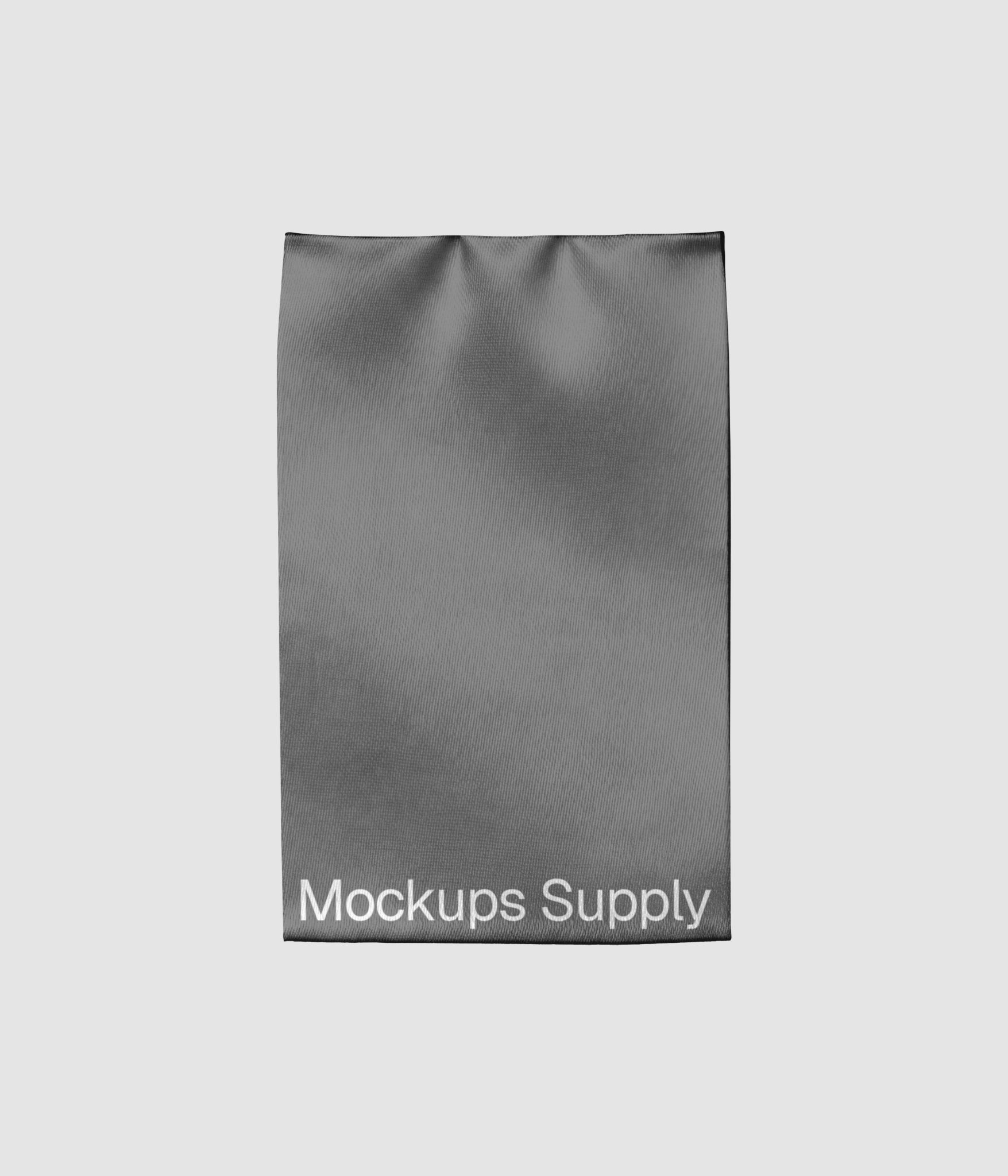 Editable vertical satin clothing label mockup for fashion branding presentations