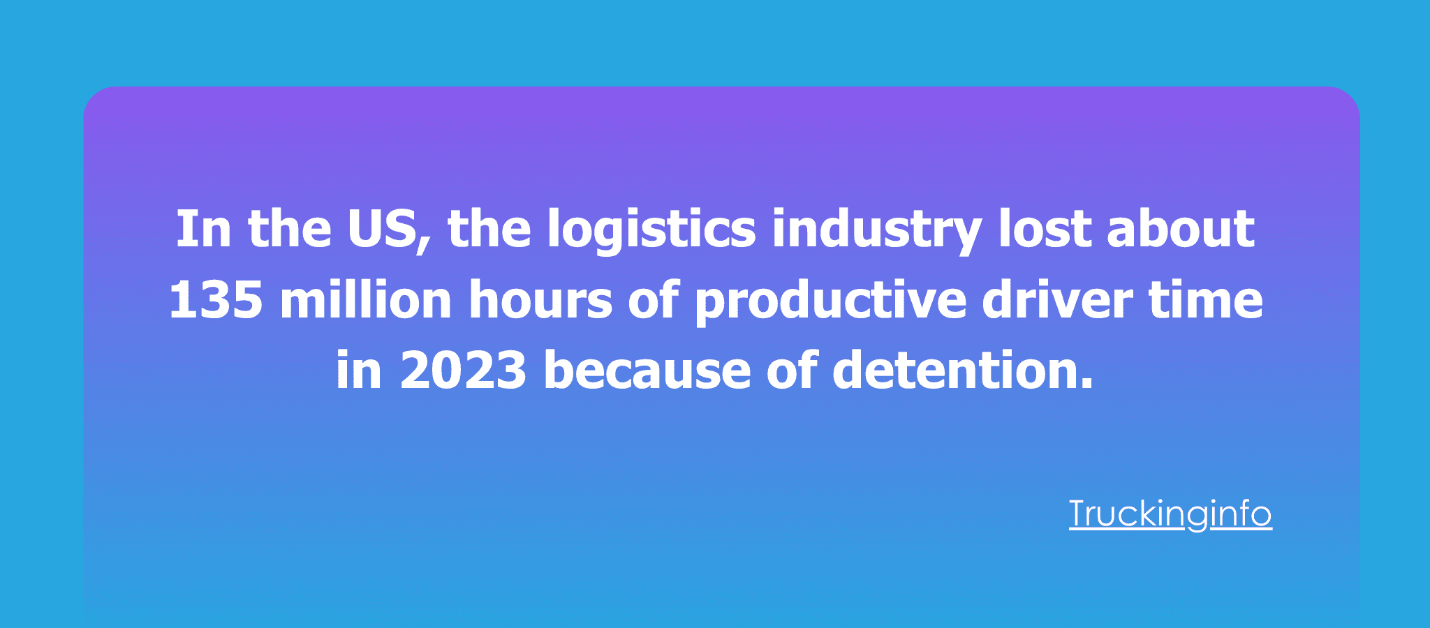 Detention statistics in logistics