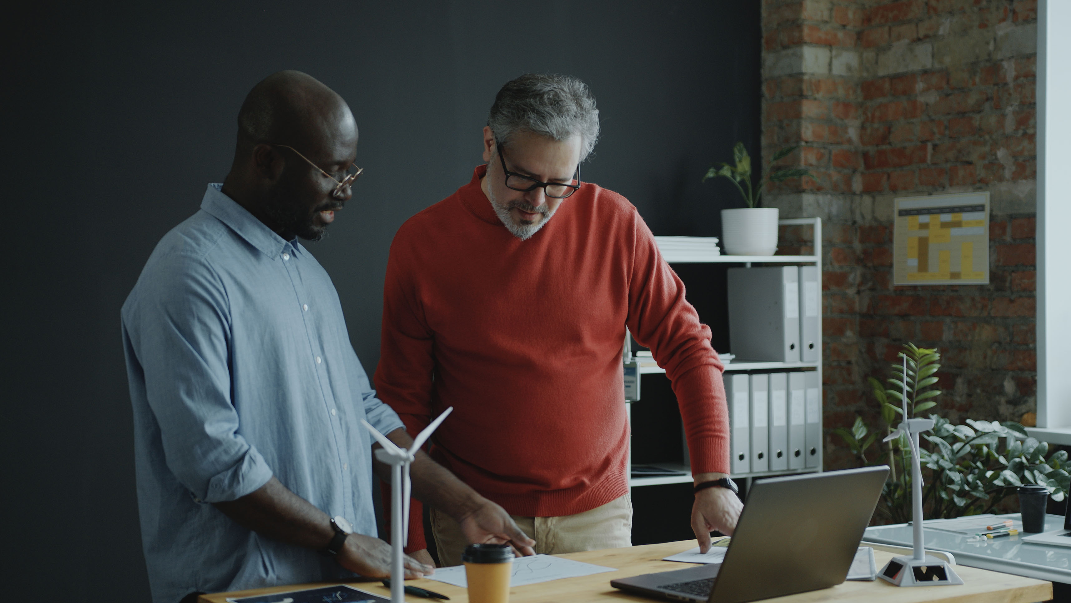 Two men in a meeting