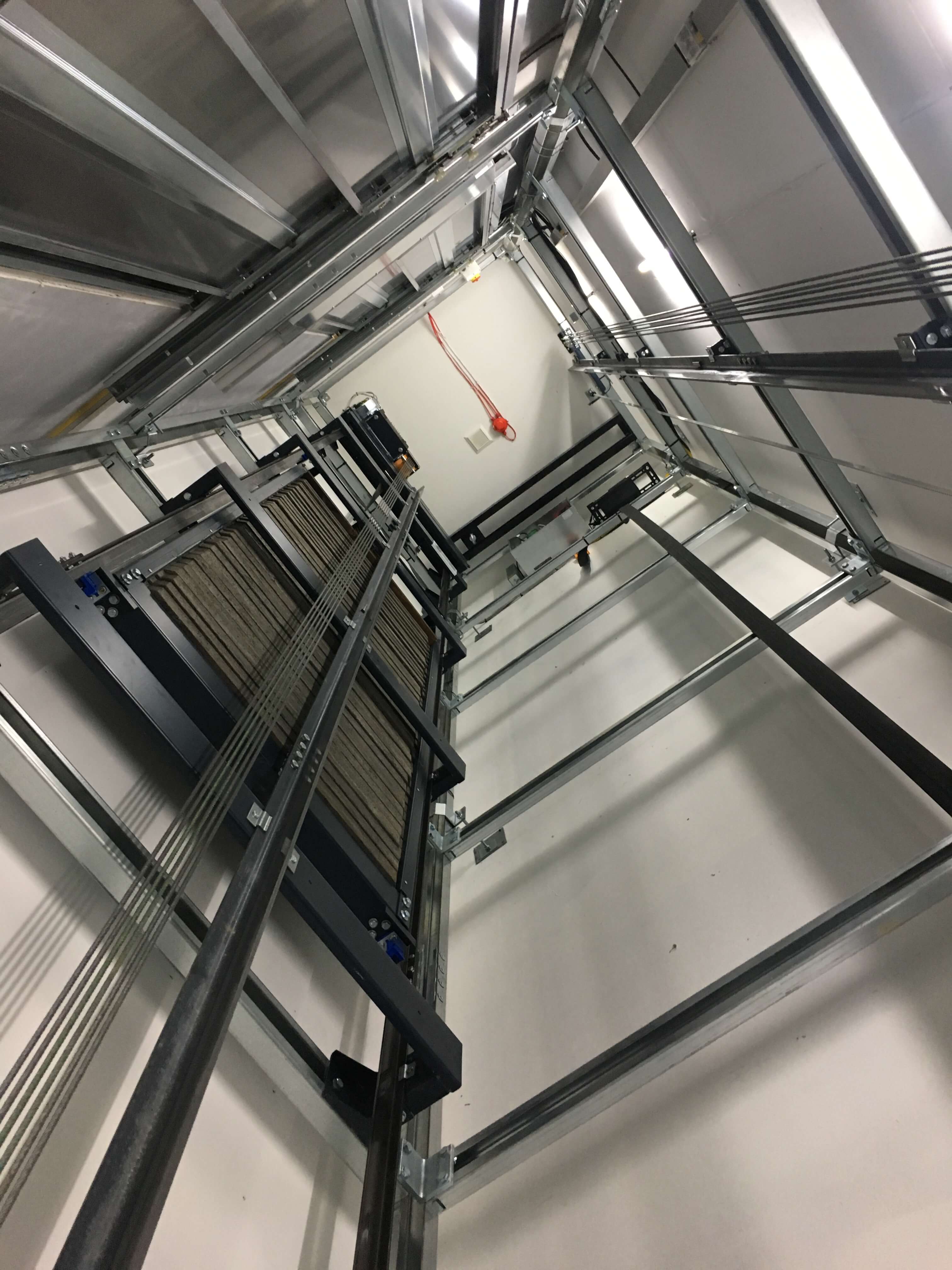 Installed IES Guiderails in elevator Technology