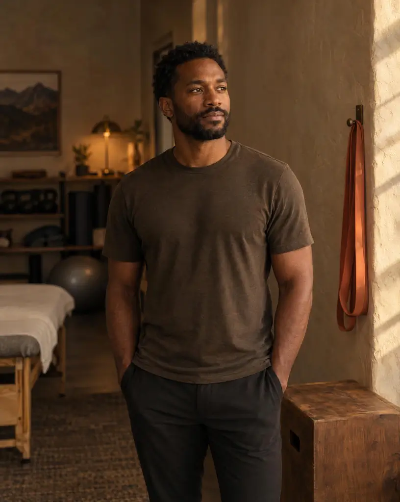 Portrait of Marcus Bell, physical therapist