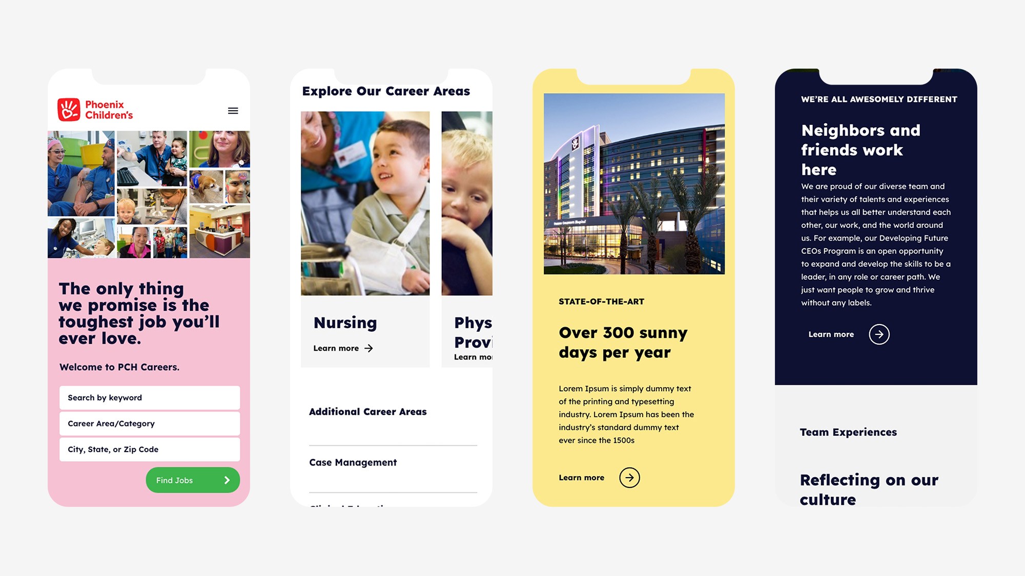 Collage of PCH healthcare employees with children patients