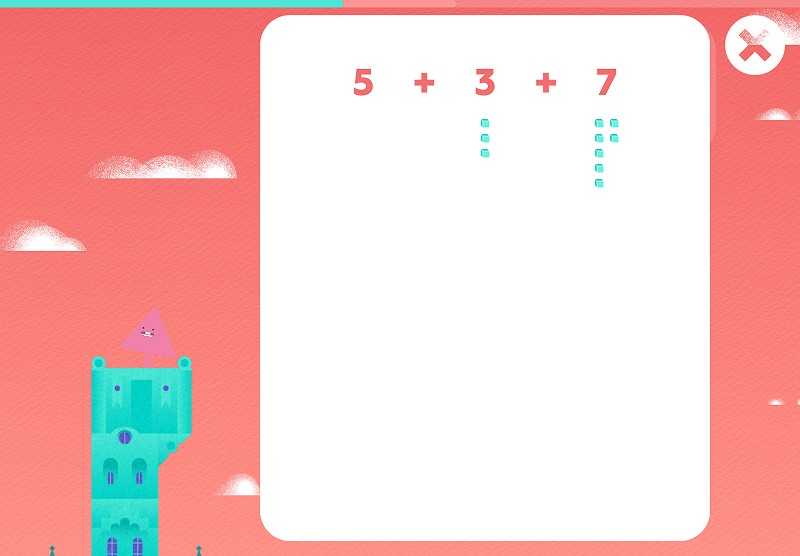 Addition strategies: solve the equation by splitting an addend to make 10 first