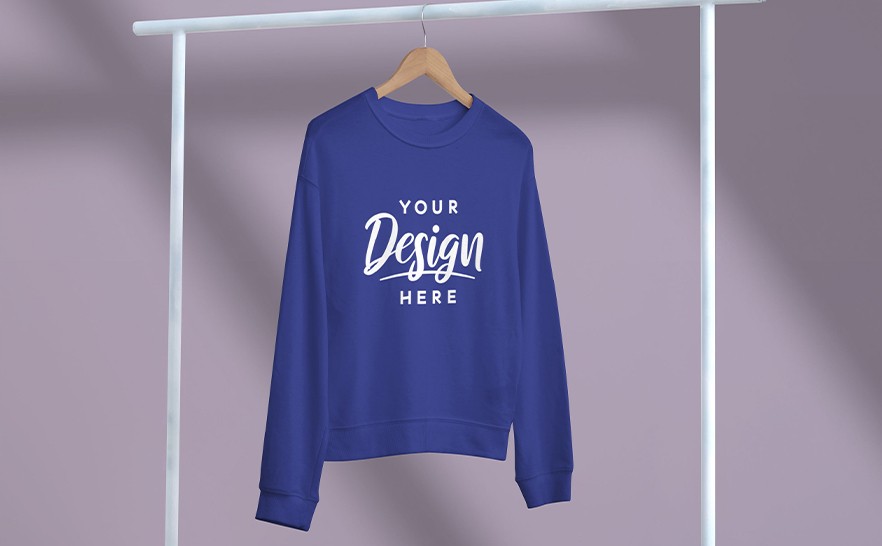 mockup of a hanging long sleeve