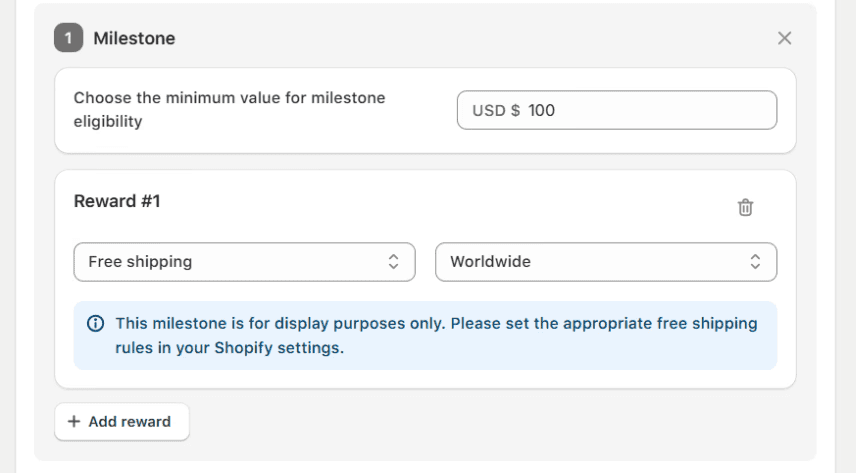 tiered gifting offer in Shopify using Monk