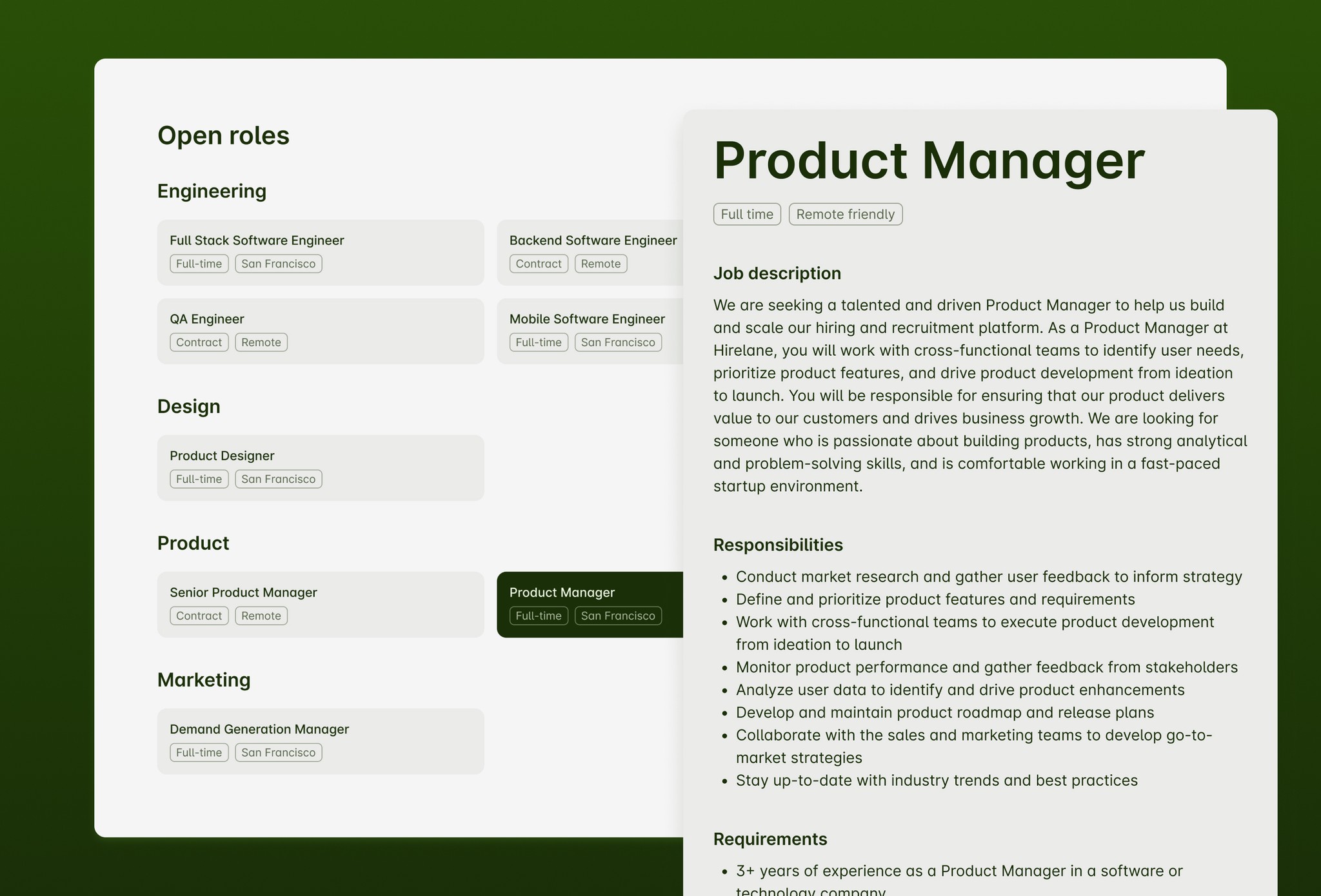 Hirelane — Showcase company culture and job openings for Framer