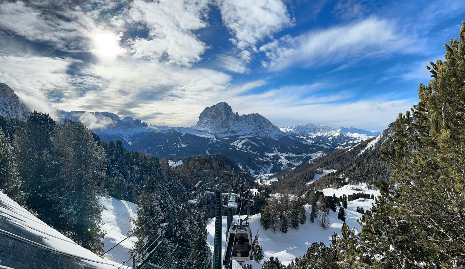 Snow-covered chalet venue for IQUW corporate ski event