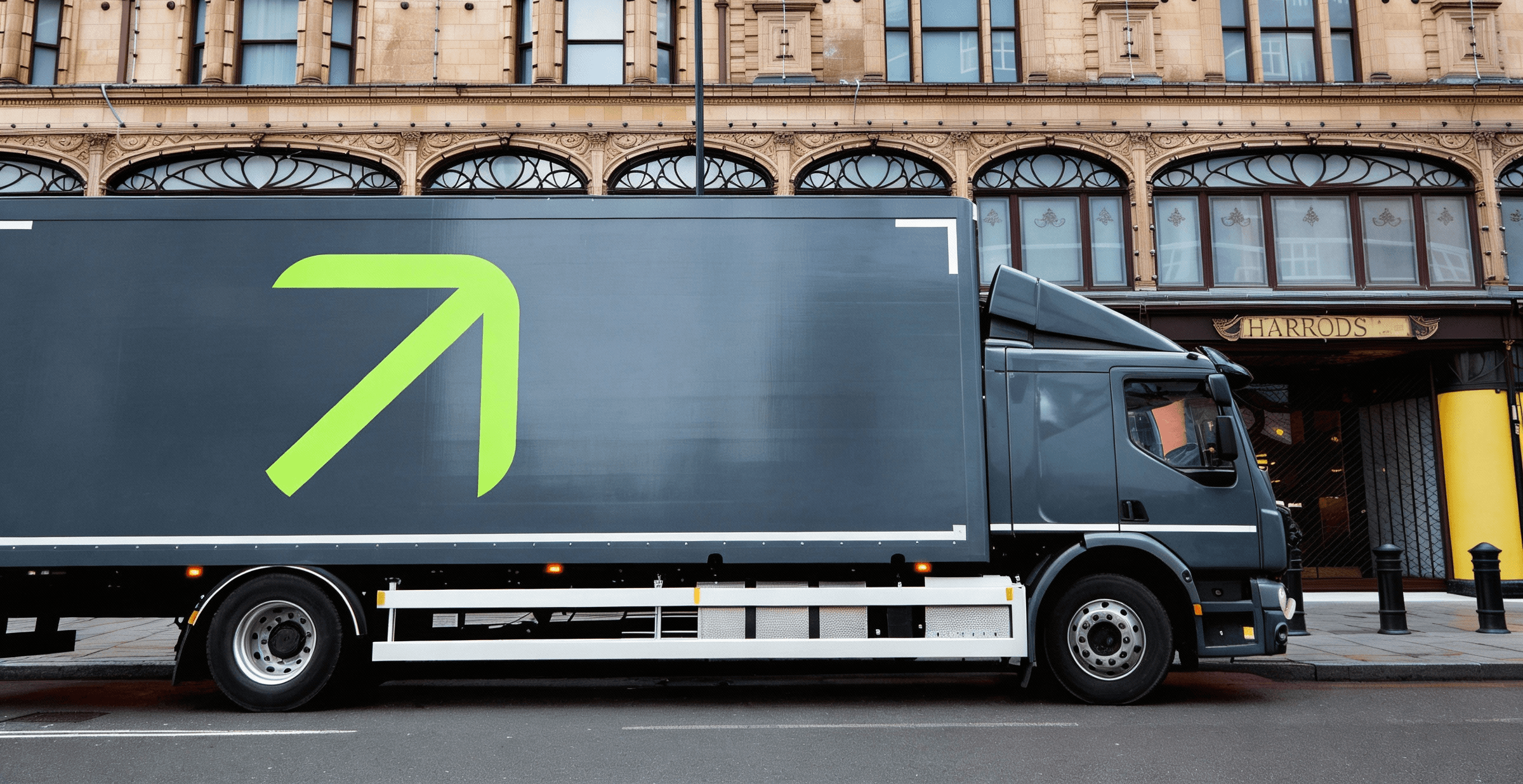 Moving company worker smiling at the camera.