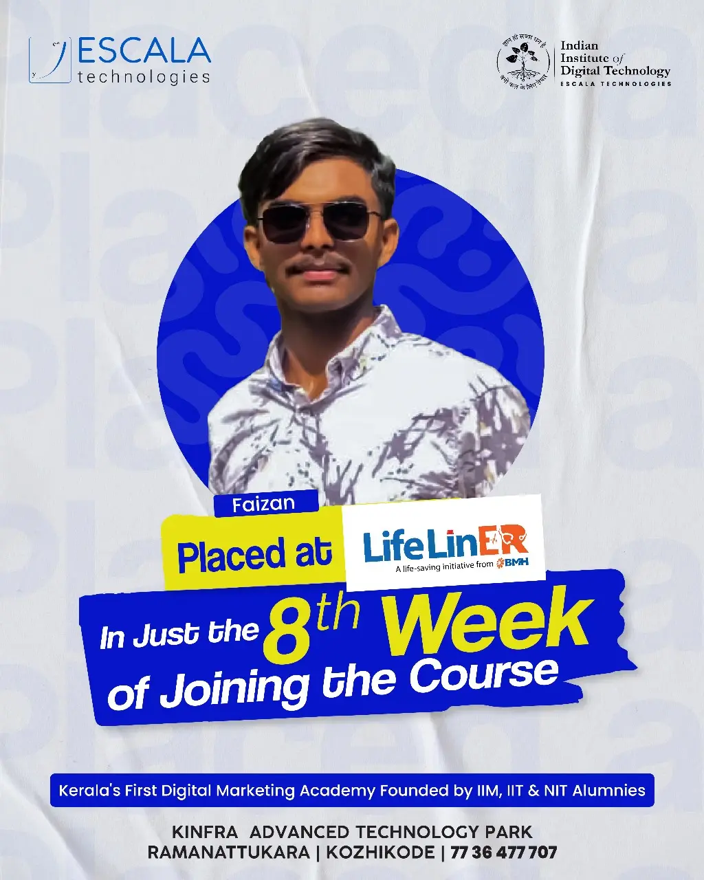 Another successful placement at LifeLineER company through our Entrepreneurship and Digital Marketing program.