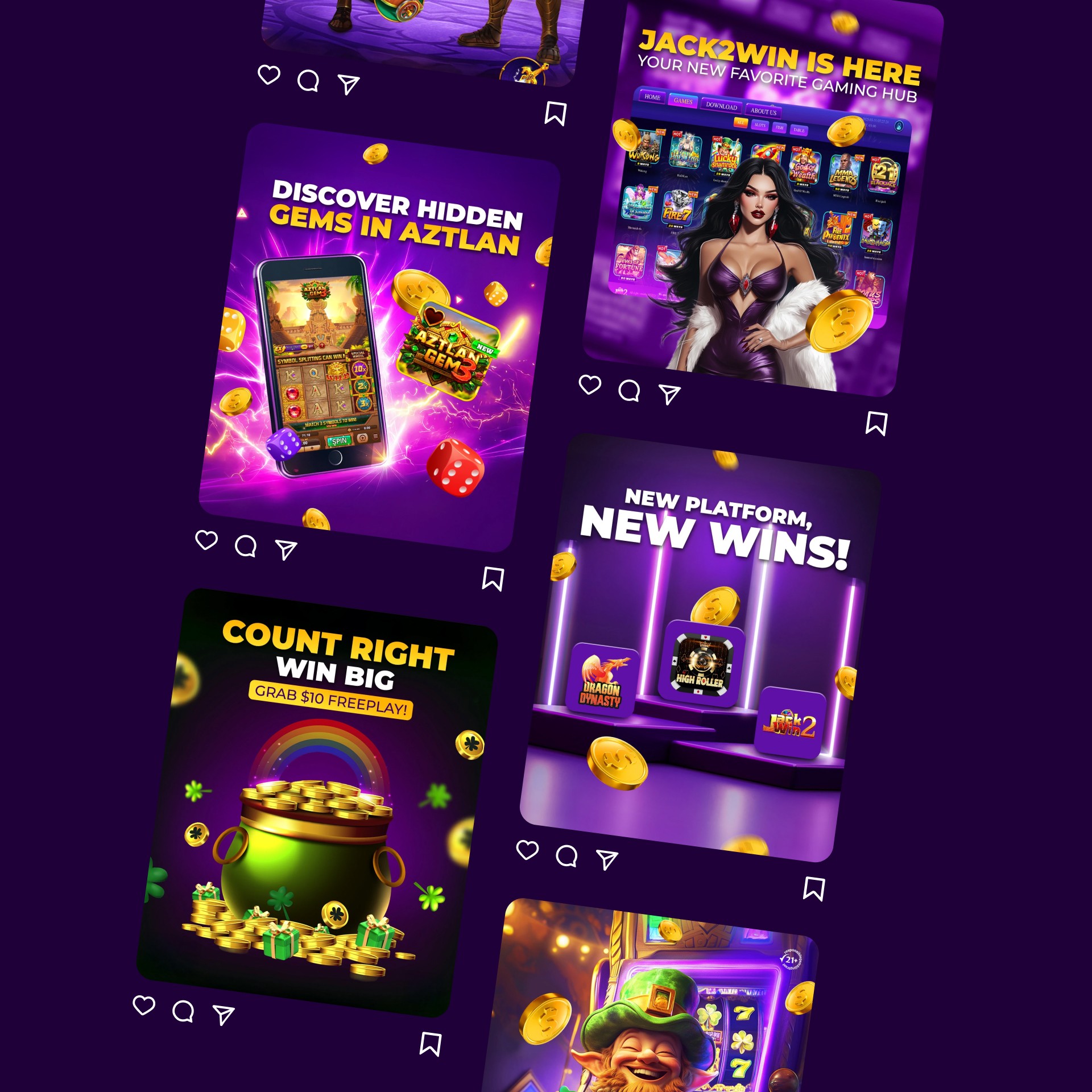 Gold is essential for gambling aesthetics to trigger reward associations. I strategically placed gold coins to create a visual "path" that frames the main character without cluttering the layout or diminishing text legibility.