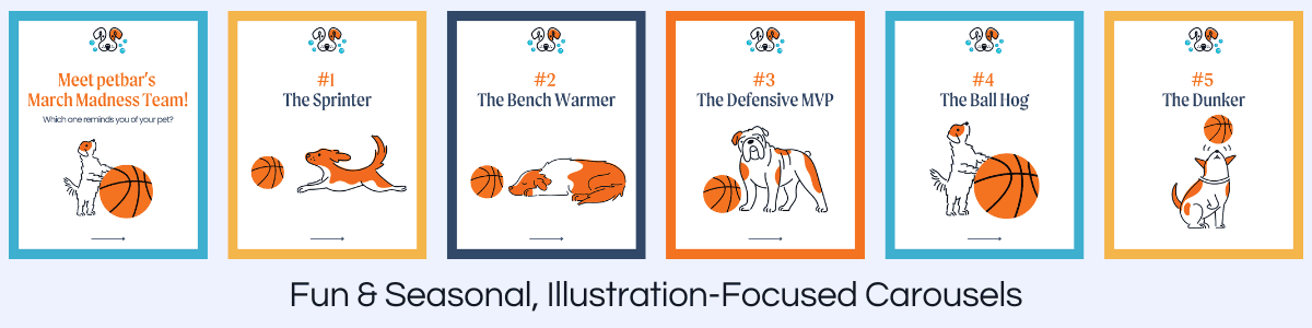 social post design example for petbar's franchise social media