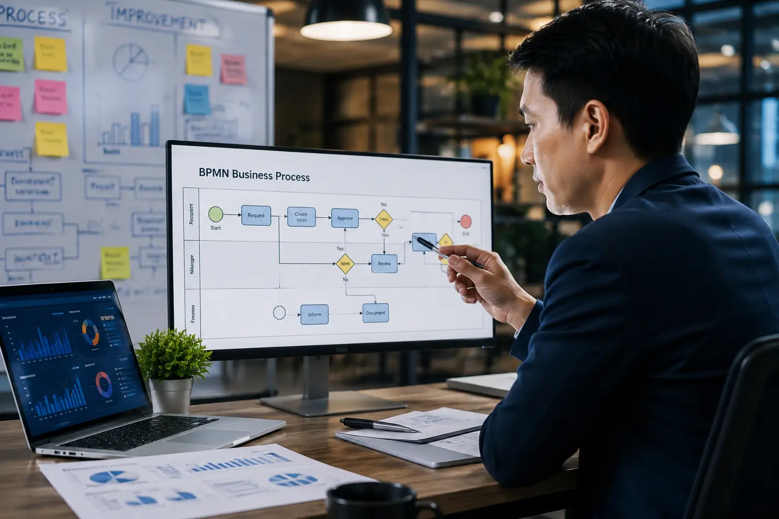 Contoh diagram alur kerja menggunakan standarisasi BPMN