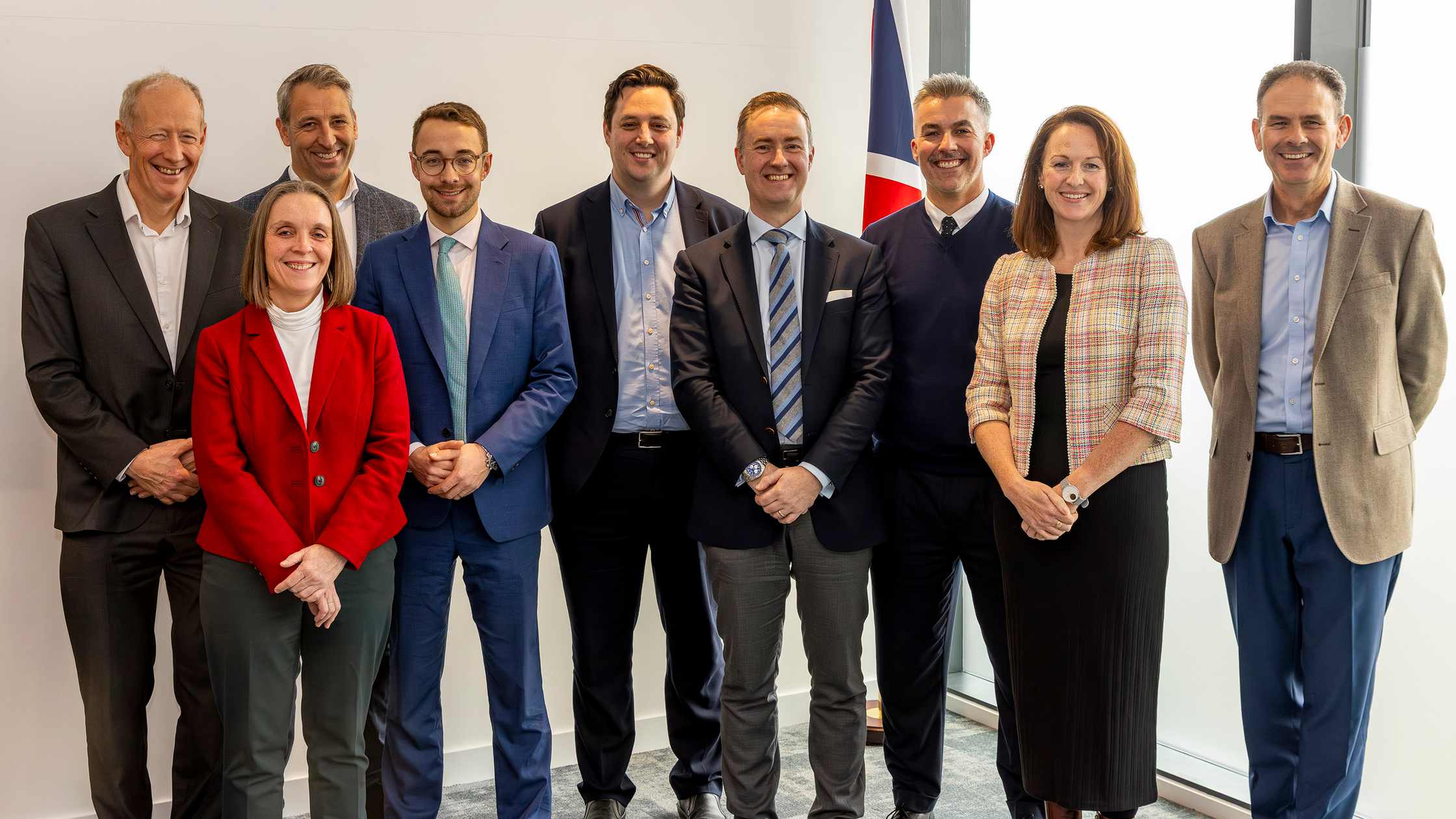 Partners at the Bio Industrial Cluster North launch event (Left to right): Steve Bagshaw, Toby Reid, Professor Sarah Thompson — Pro Vice-Chancellor (Research) at University of York, Luke Charters MP, Mayor Ben Houchen, Chris McDonald MP, Mayor David Skaith, Lola McEvoy MP, and Frank Millar.