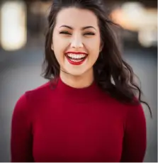closeup photography of woman smiling
