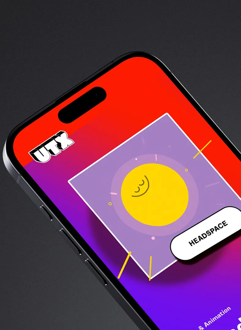 A smartphone displays a digital image on a vivid background, showcasing a modern financial interface.