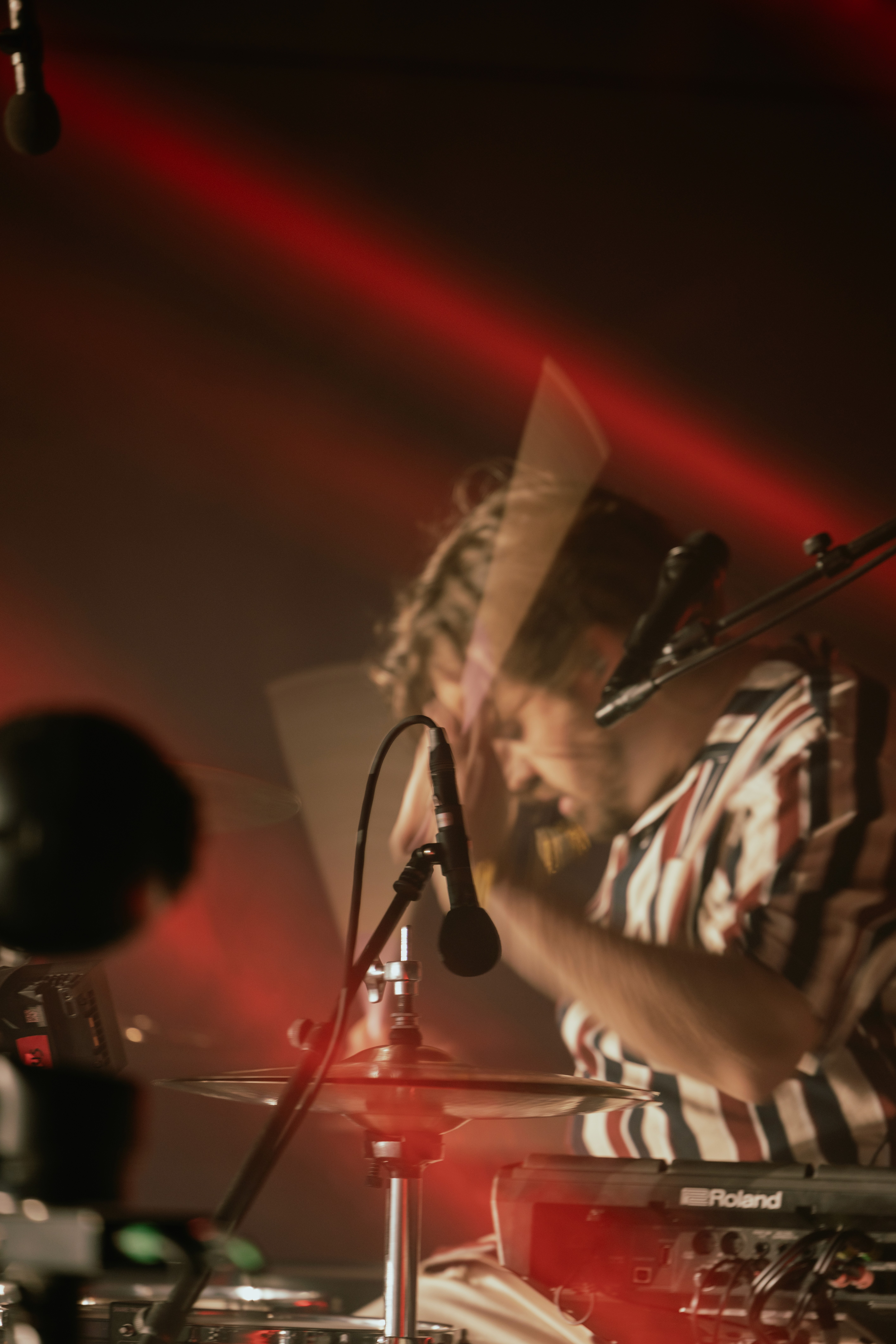 Stylish model in crowd