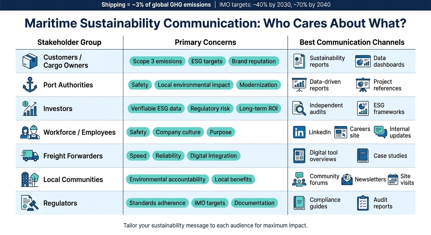 Maritime Sustainability: Stakeholder Priorities & Communication Channels