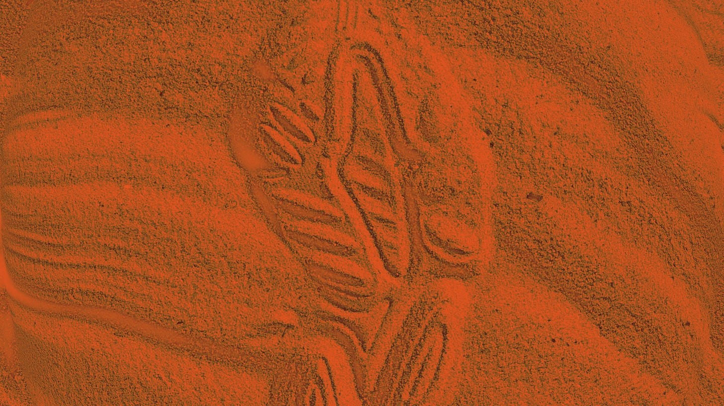 Drone shot of a running track at night