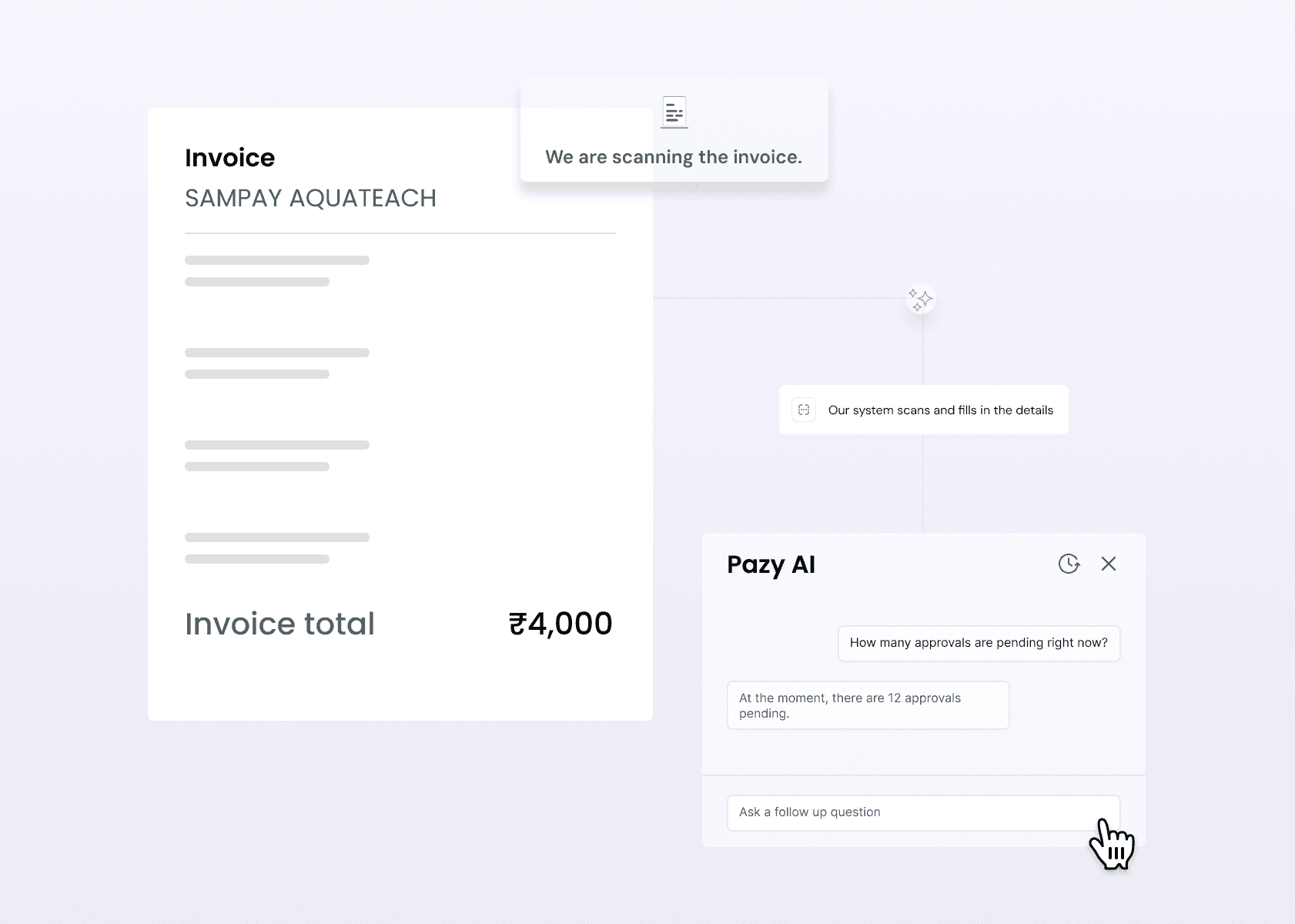 Pazy — AI-powered invoice processing interface