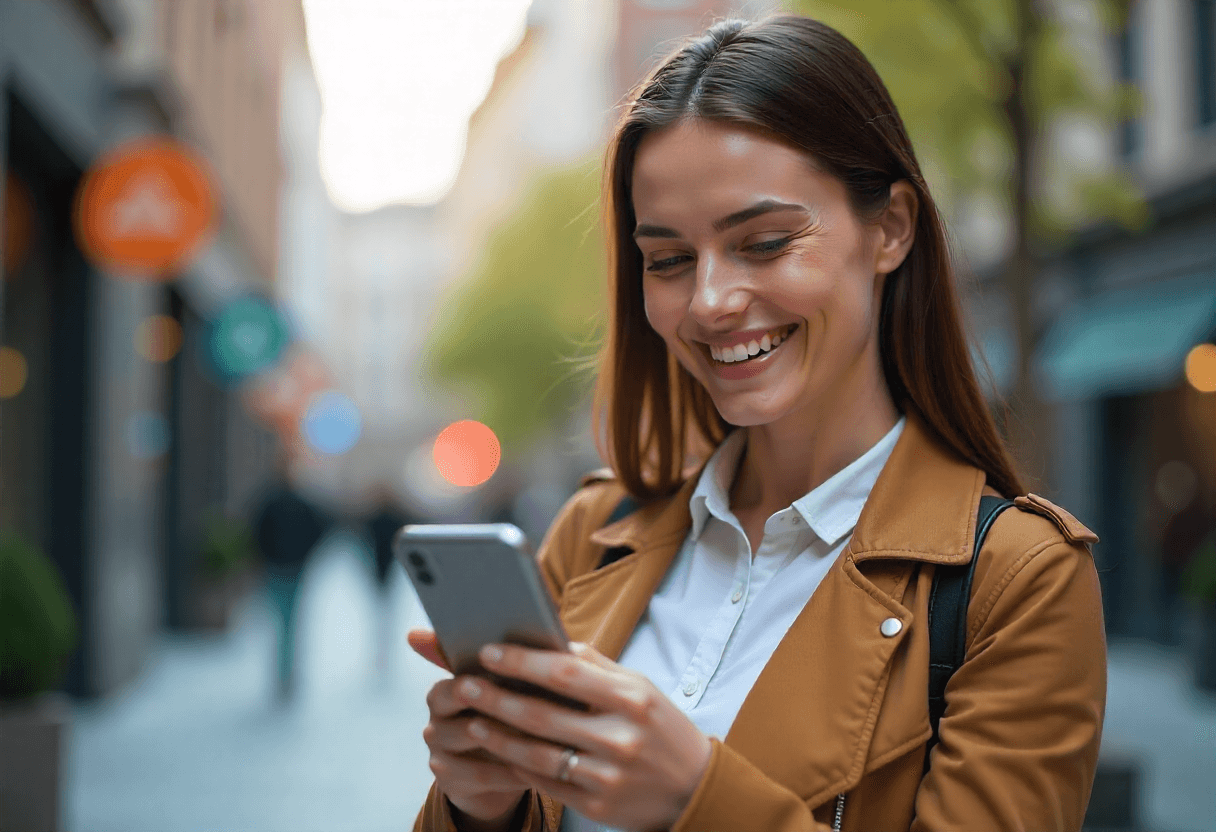 Person with hand in Phone which is secure from threats 
