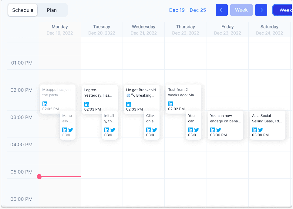 Social Selling Software Content Scheduling | Breakcold