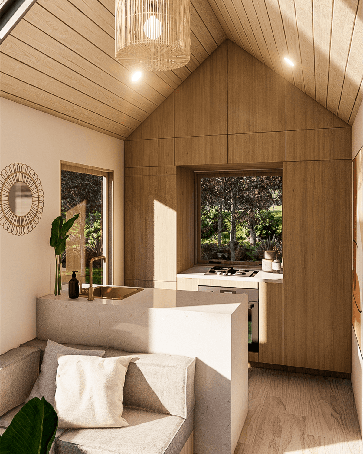 Alpine Haus 9m/30ft tiny house kitchen