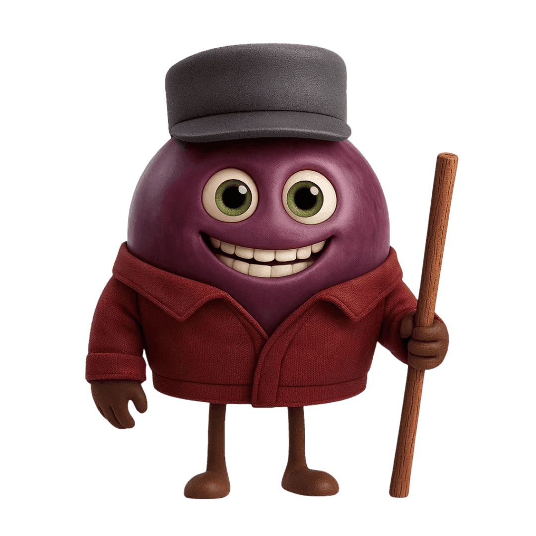 Mavrud grape berry illustration for wine education.