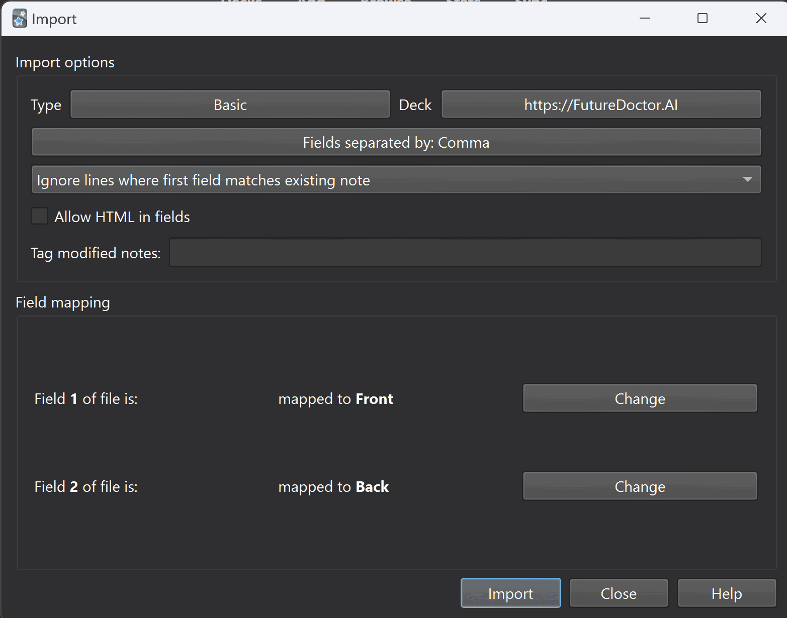 Importing Anki Cards