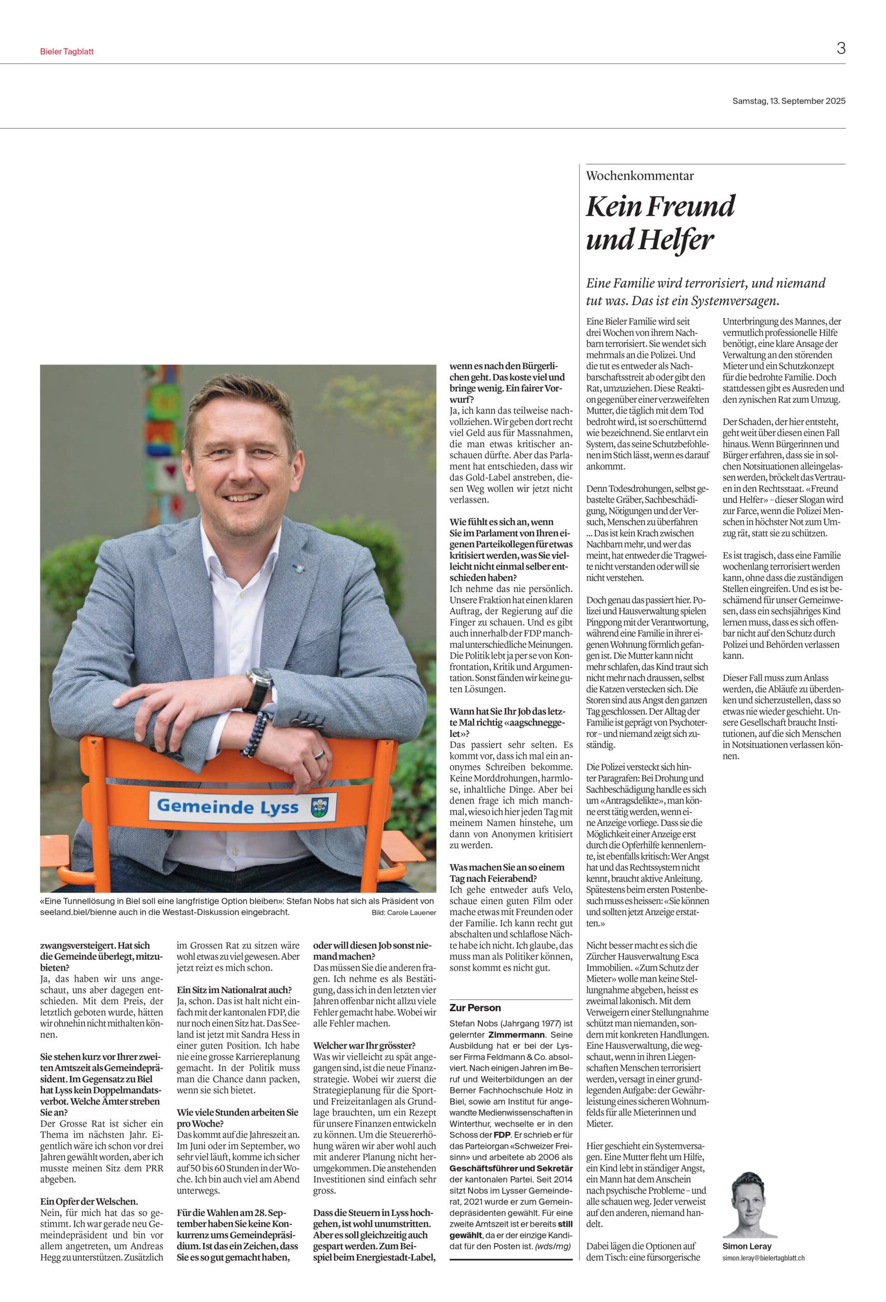 Samstagsinterview-Bieler-Tagblatt-Ajour