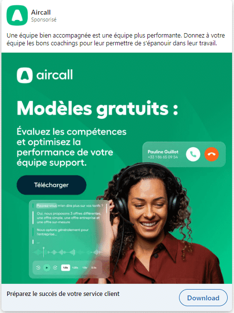 lead magnet sur linkedin ads : template