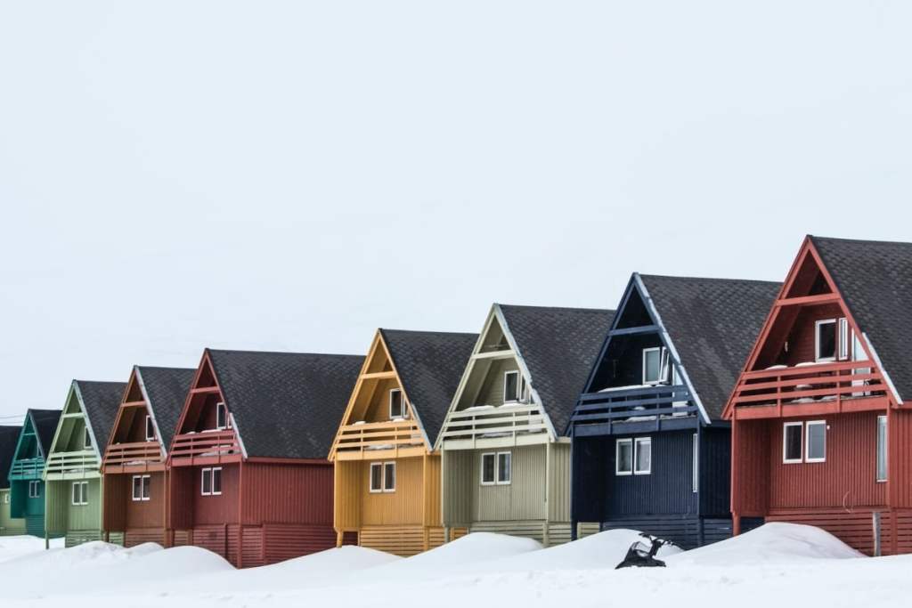Colourful Svalbard houses - adventure destinations